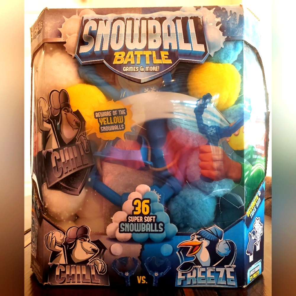 ArtSkills Kids Indoor Snowball Fight Activity Kit with 36 Soft Snowballs, Slings